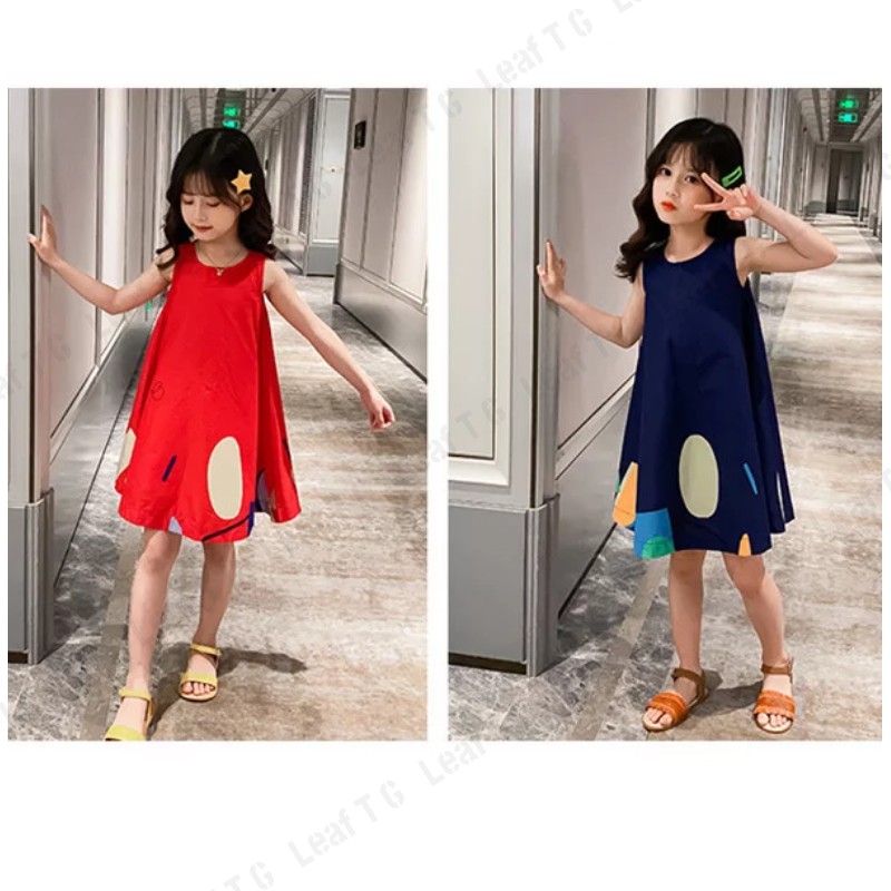 Đầm công chúa không tay thời trang cho bé gái 1-12 tuổi
