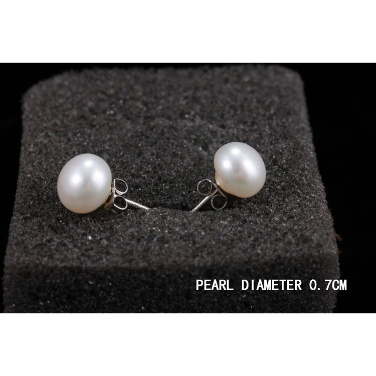 Bông Tai Đính Ngọc Trai Giả Dễ Thương 7mm