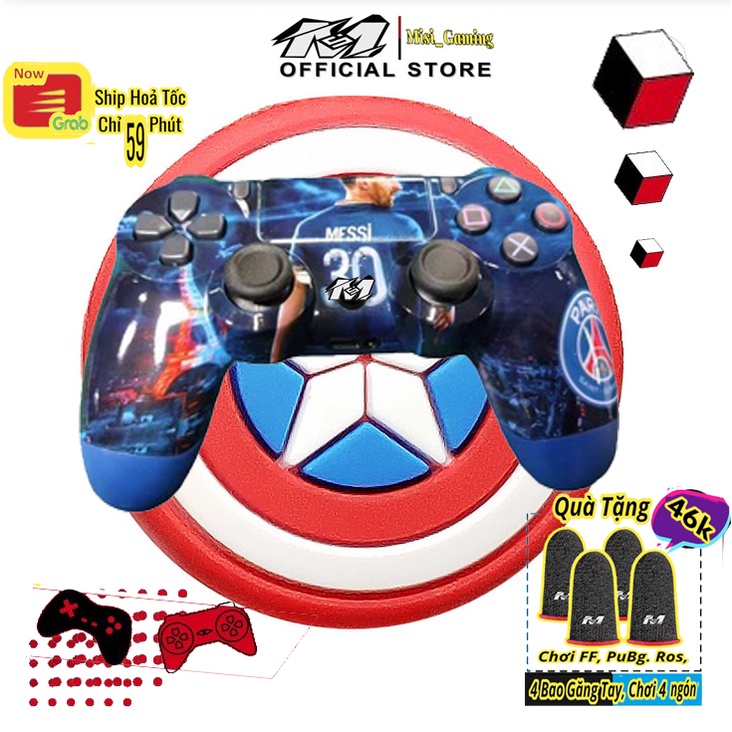 🆔ps4 bản Messi tay cầm chơi game fo4, đá fifa online 4 cho PC/ laptop/ Ipad kèm bao tay chơi game siêu nhạy gaming
