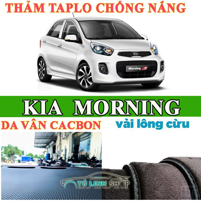 Thảm taplo Kia MORNING bằng lông Cừu 3 lớp hoặc Da Cacbon