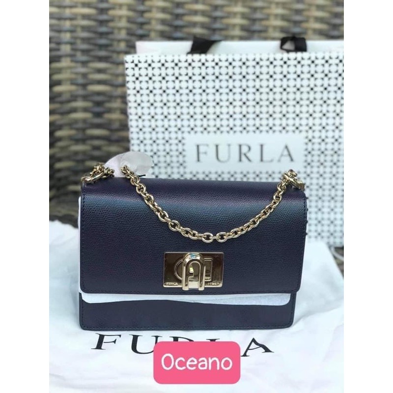 Túi furla 1927 size 20 new tag màu xanh