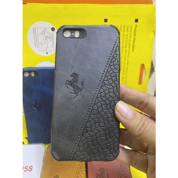 Ốp lưng IPhone 5 / 5G/ 5S / 5Se dẻo kiểu da xịn in hoạ tiết thời trang bảo vệ Camera .