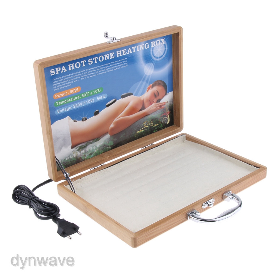 Hộp hâm nóng đá mát xa có phích cắm tiện dụng và bền