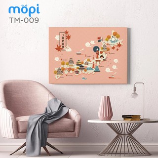 Tranh Phẳng Canvas - Travel Map