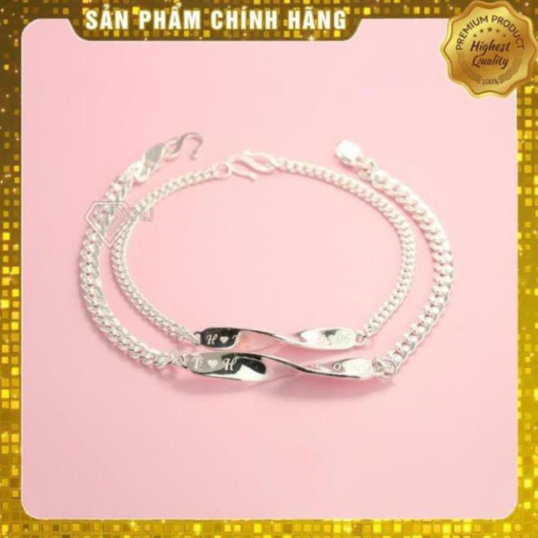 Vòng tay đôi nam nữ, vòng tay cặp vô cực khắc tên
