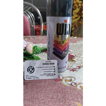 sơn xịt win A70 Honda grey đen xám
