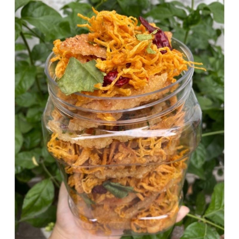 Cơm cháy lắc khô gà 300g vị đậm đà, cơm cháy khô gà lá chanh giá rẻ - Ăn vặt nhà Cốm