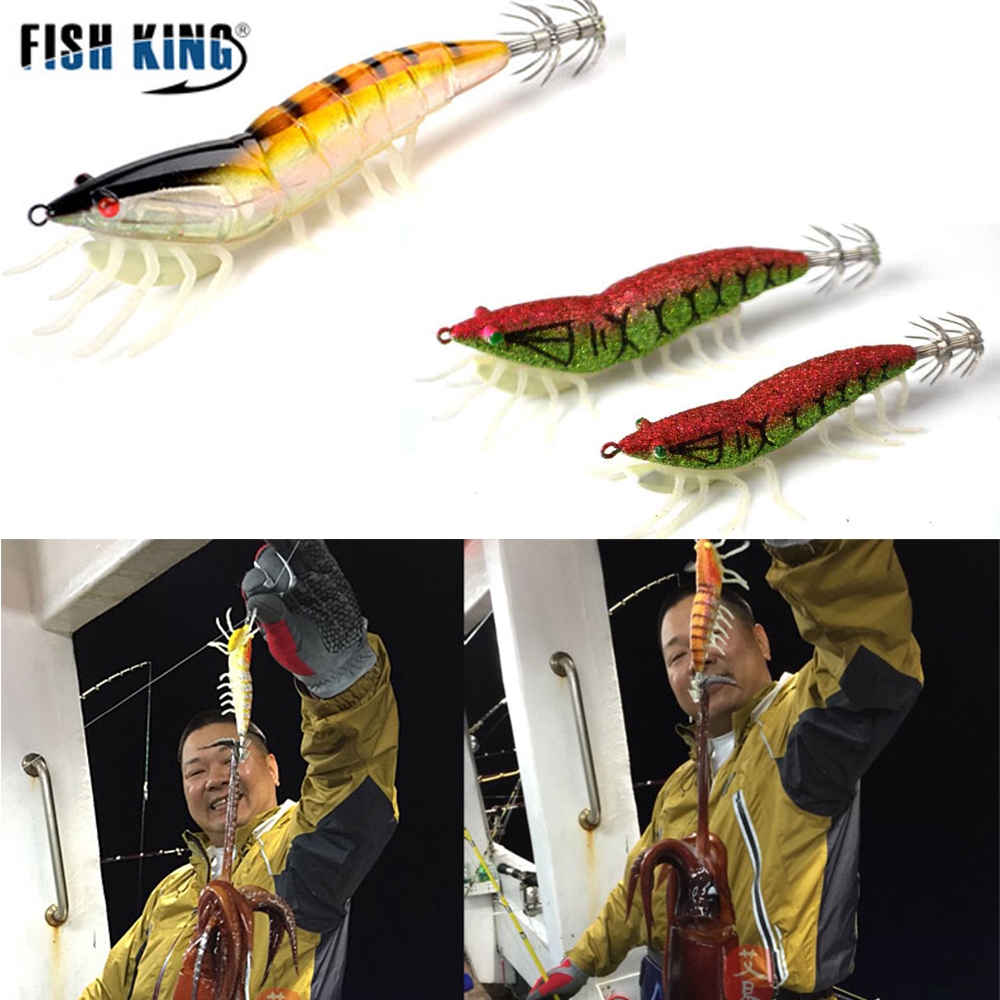 MUVAKO Mồi Câu Giả Chìm Hình Con Tôm Phát Sáng