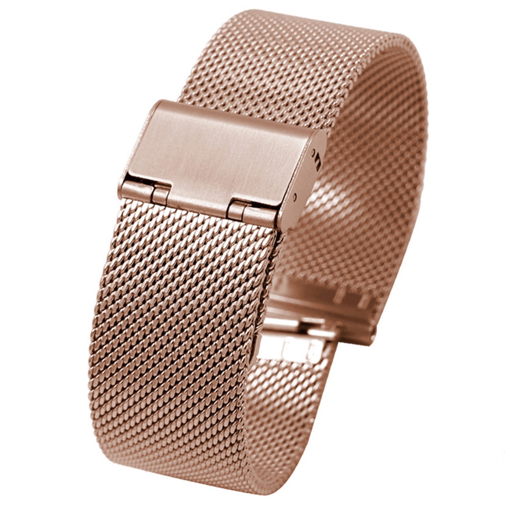 Stainless Steel Wristwatch Band Straps 12 14 16 18 19 20 21 22 24mm Quick Release Watchband Mesh Strap Fashion Comfortable Bands Rose Gold