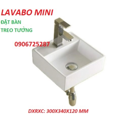 Chậu rửa mặt, lavabo siêu nhỏ đặt bàn hoặc treo tường, dùng cho y tế, nơi chật hẹp