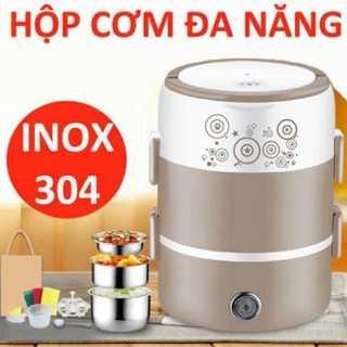 Hộp cơm cắm điện, hộp cơm giữ nhiệt 3 tầng.