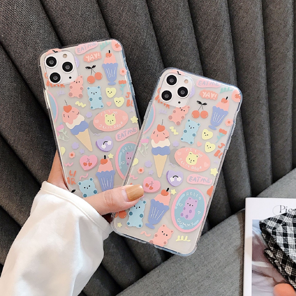 Ốp điện thoại silicone TPU mềm trong suốt họa tiết đáng yêu cho IPhone 11 11pro max XSmax XR 6 7 8 6Plus 8plus | BigBuy360 - bigbuy360.vn