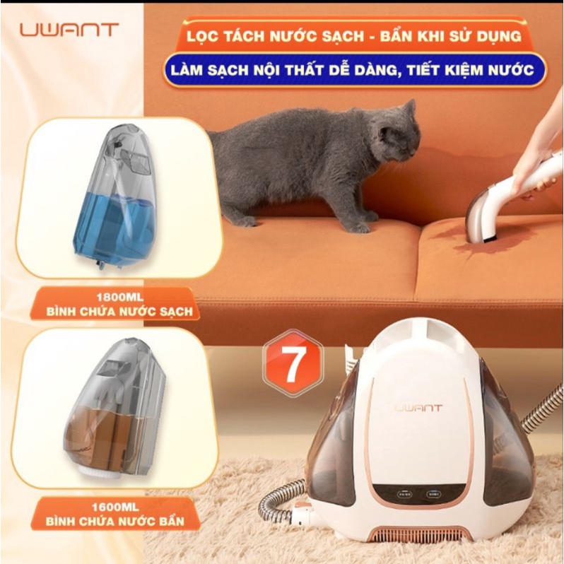 MÁY HÚT GIẶT SẤY CẦM TAY SPOT CLEANER UWANT B100