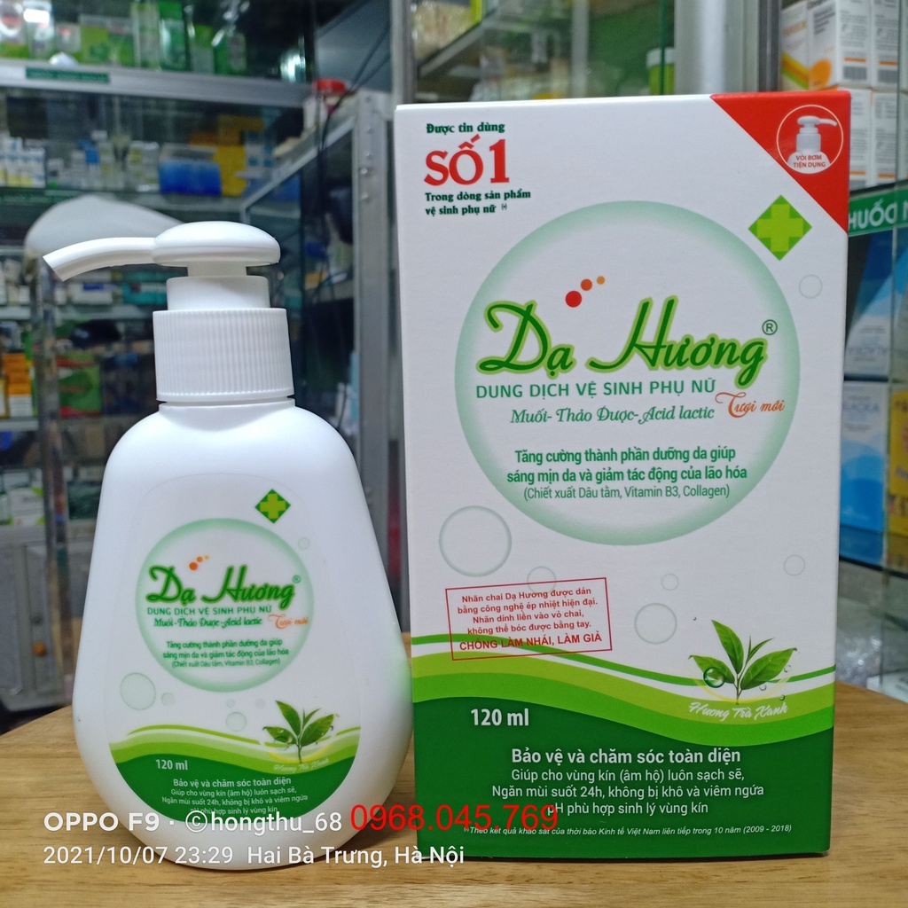 Dung dịch vệ sinh phụ nữ Dạ Hương Trà Xanh