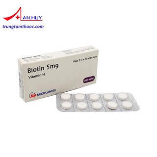 ✔️️️BIOTIN vitamin H-giúp da và tóc đẹp - Hộp 2 vỉ