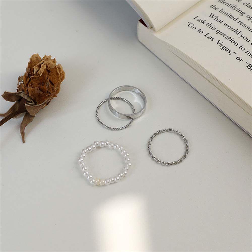 MXGOODS Nhẫn Thời Trang Hình Học Cá Tính Cho Nữ