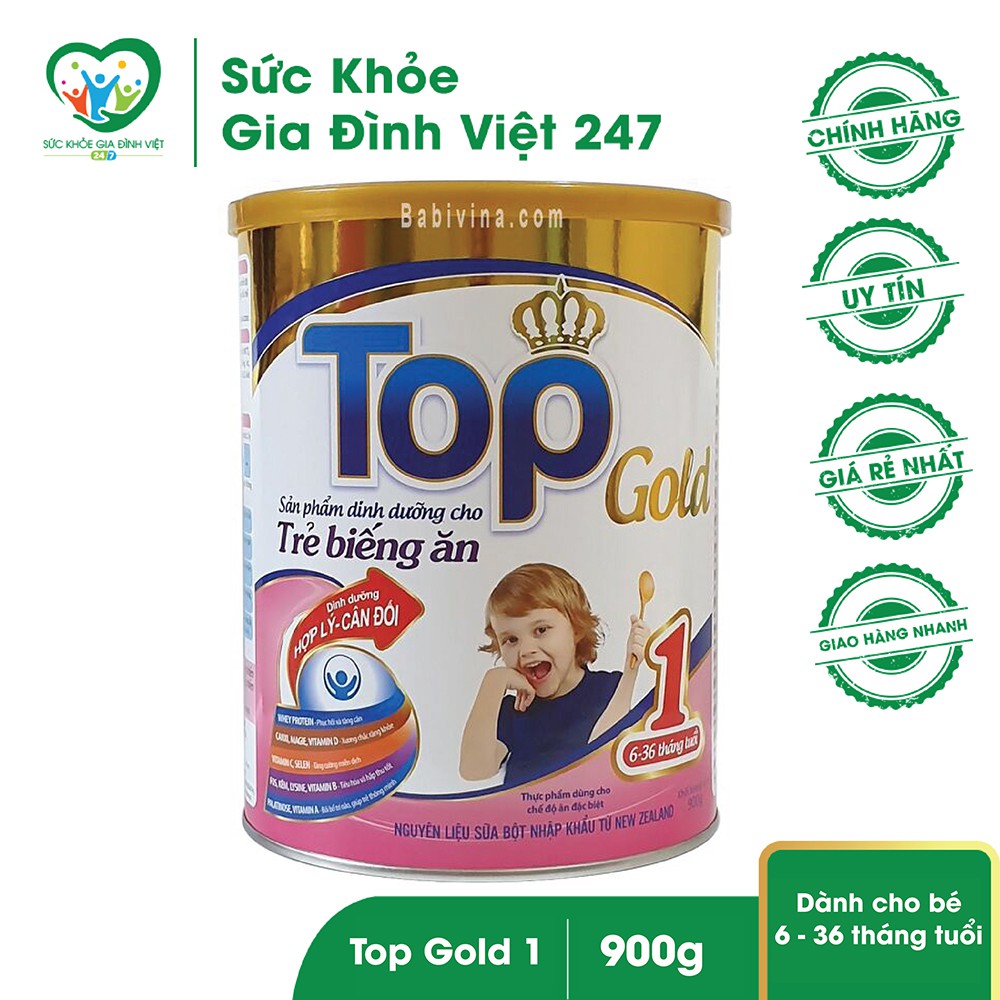 Sữa Top Gold 1-900g - Sữa bổ sung dinh dưỡng và năng lượng cho bé