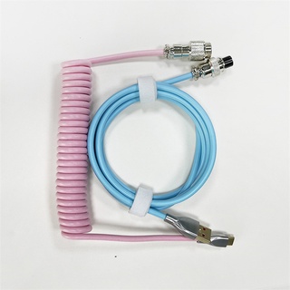 [BASIC] Dây cáp custom handmade Type-C cho bàn phím cơ / Coiled Custom cable type-C for mechanical keyboard