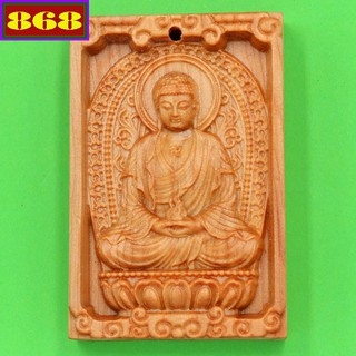 Mặt dây chuyền gỗ hoàng đàn Phật như lai đại nhật MG4A