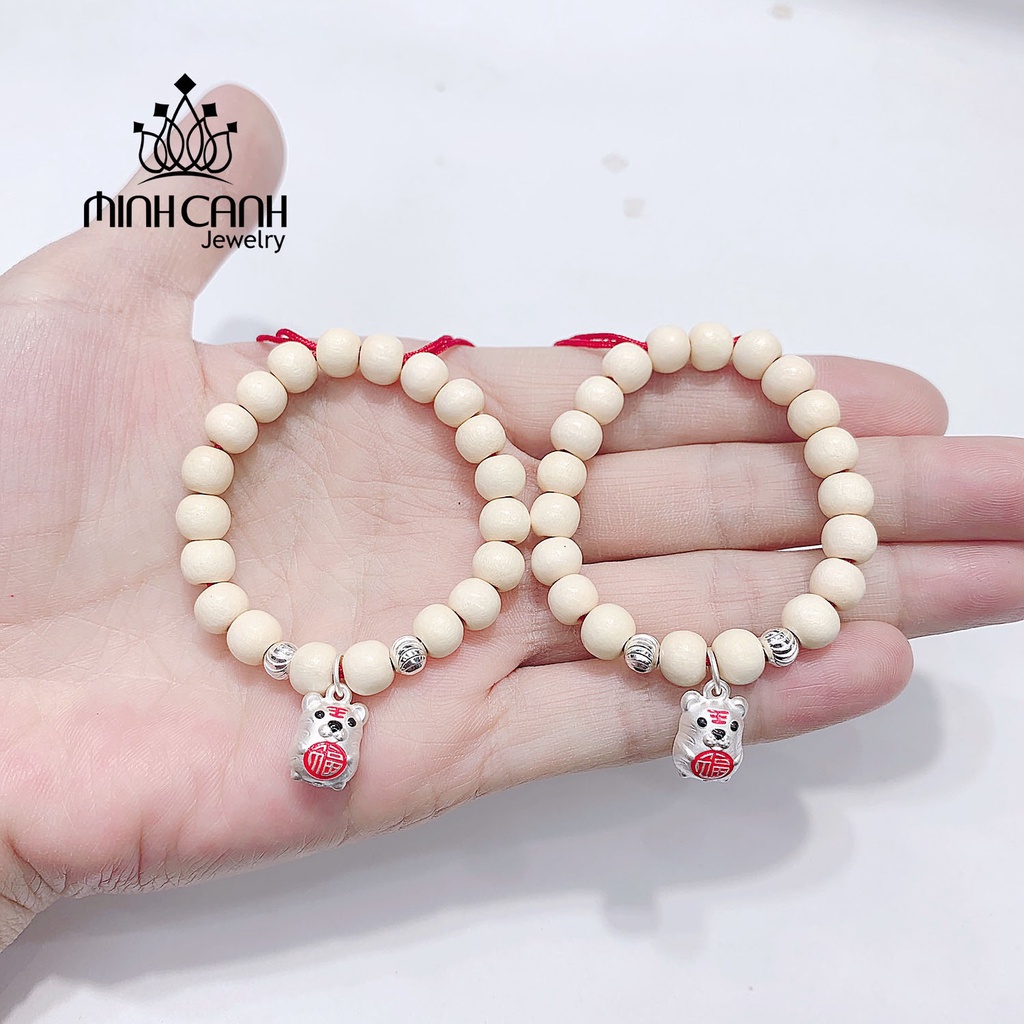 Vòng Dâu Tằm Charm Hổ Chữ Phúc Cho Bé Tuổi Dần Minh Canh Jewelry