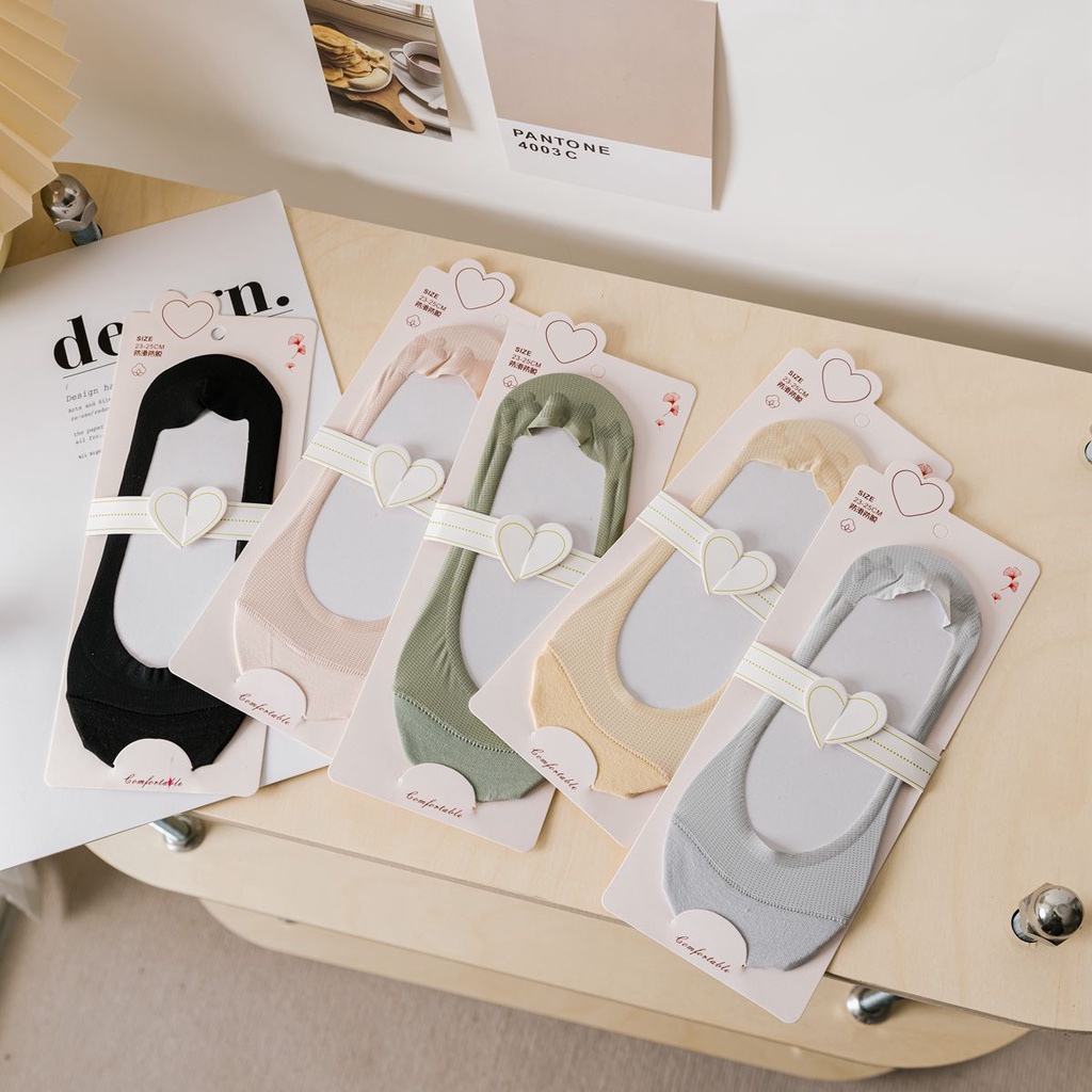 Tất Búp Bê Caro Nhí Màu ERASHOP 079552 - Phù Hợp Mang Sneaker, Vải Co Giãn 4 Chiều, Màu Đơn Giản, Rẻ Đẹp