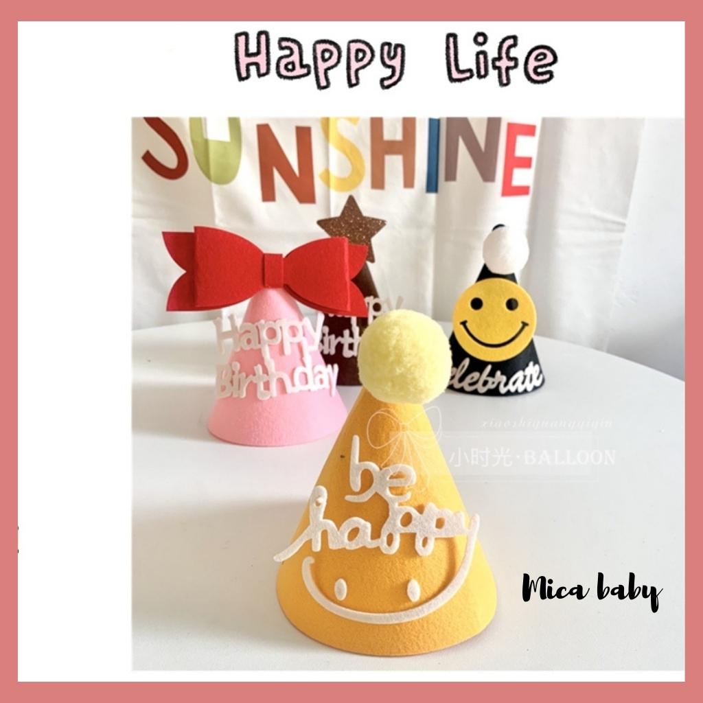 Mũ nón trang trí sinh nhật, trang trí Noel hình chóp đáng yêu cho bé Mica Baby M67