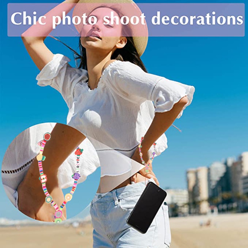 Dây Đeo Điện Thoại Họa Tiết Cầu Vồng Dễ Thương Cho Nữ