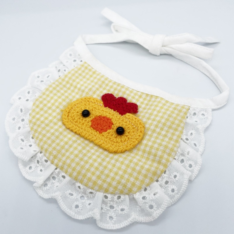 Khăn Choàng Cổ Mềm Mại Thêu Họa Tiết Hoạt Hình Dễ Thương Có Thể Điều Chỉnh Cho Thú Cưng