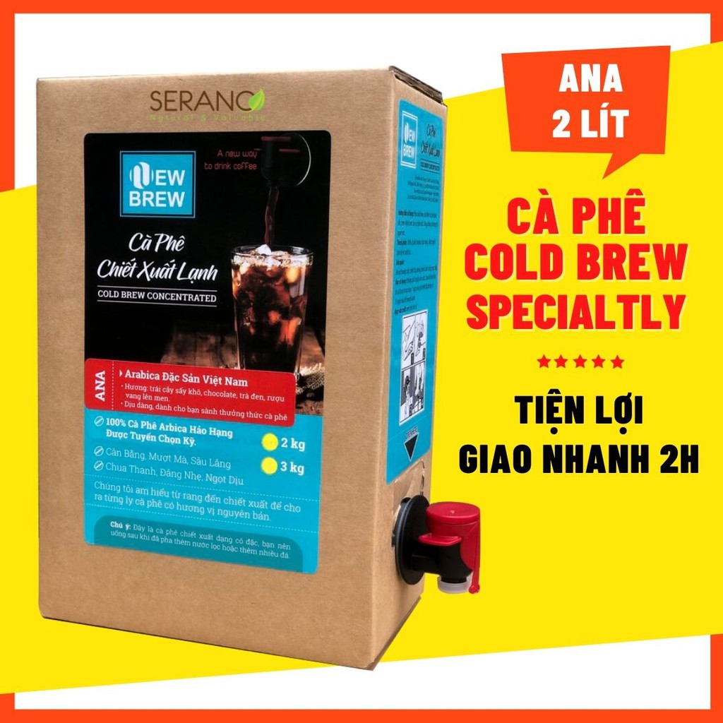 Cà phê cold brew pha sẵn uống liền New Brew dòng Ana 2 lít thumbnail