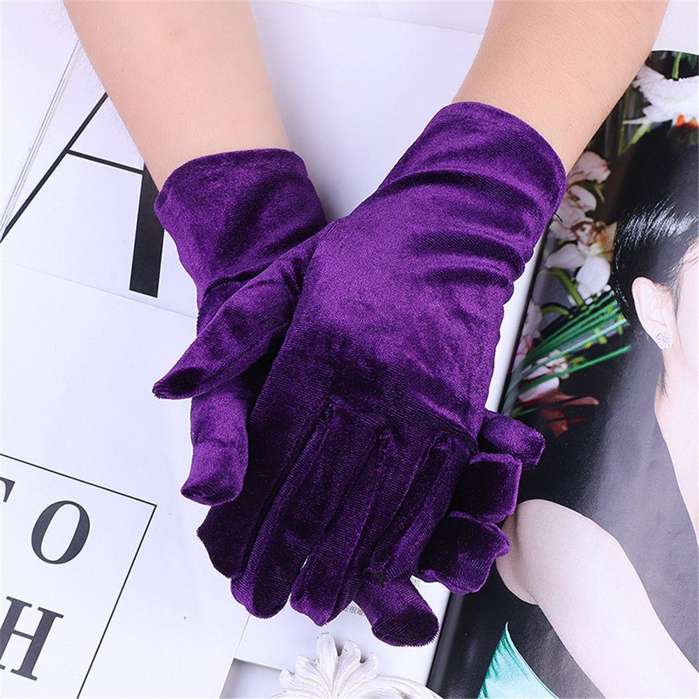 Găng Tay Lái Xe Vải Nhung Flannel Co Giãn Thời Trang