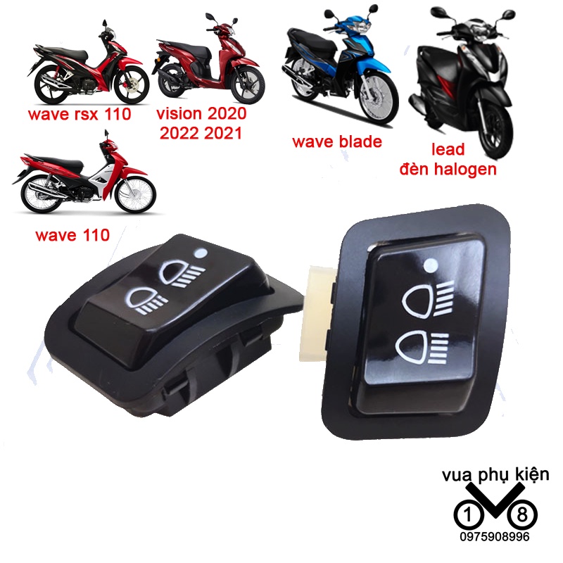 Công tắc tắt đèn xe đời mới ALONGTOOL, sử dụng các đời xe Wave , RSX , Vision, Lead halogen
