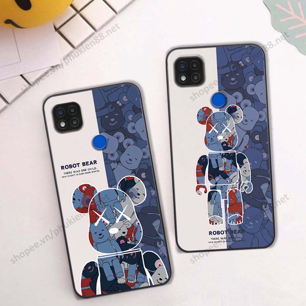 Ốp lưng Xiaomi Redmi 9C hình Robot Bear, Kawsnc bảo vệ điện thoại
