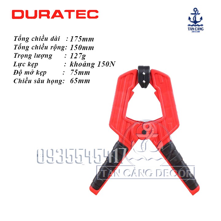Kẹp Nhanh Chữ A DURATEC Độ Mở 7.5 Cm - A020015