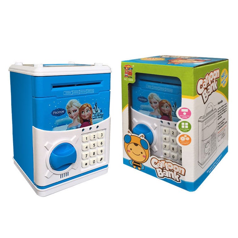 Két sắt mini cho bé tiết kiệm tiền tiền có khóa mã số điện tử