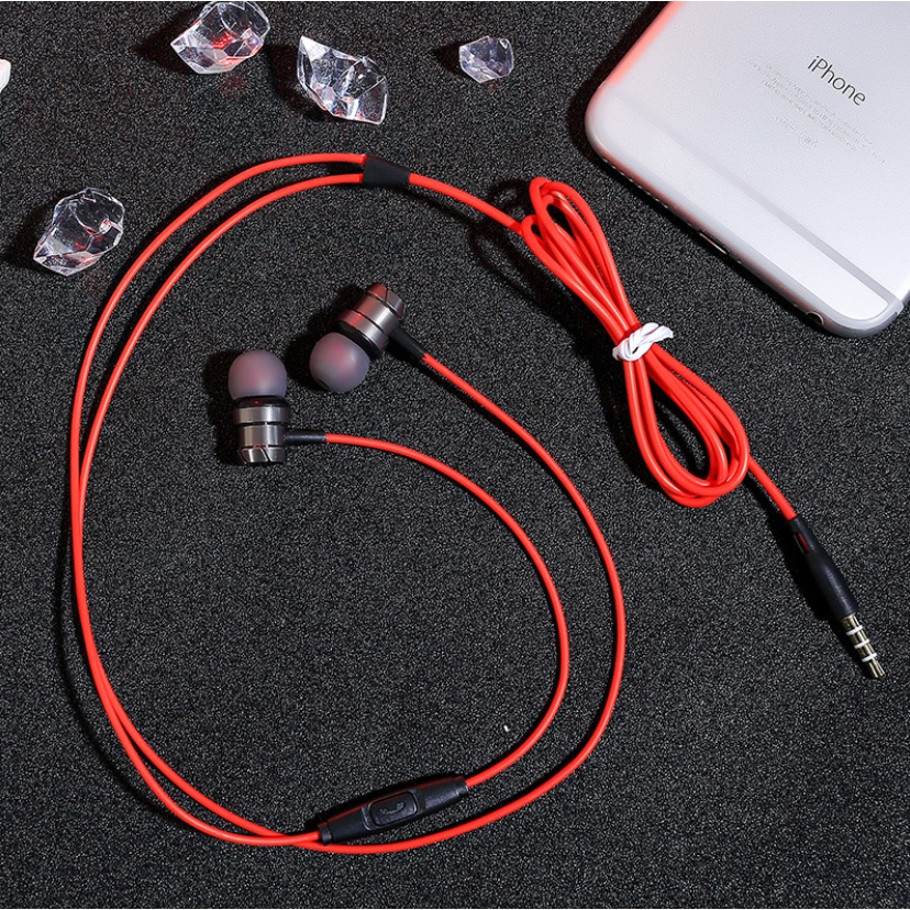 Tai nghe có dây gaming hifi có mic điện thoại nghe hay em tai