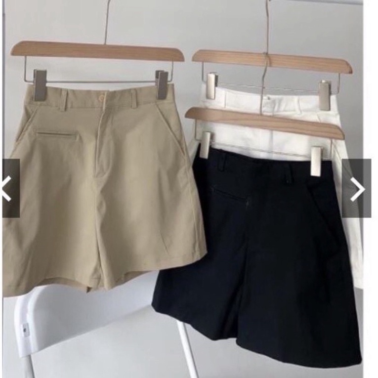 Quần short kaki_ Quần sooc kaki lưng cao túi cơi cho nữ siêu hot | BigBuy360 - bigbuy360.vn