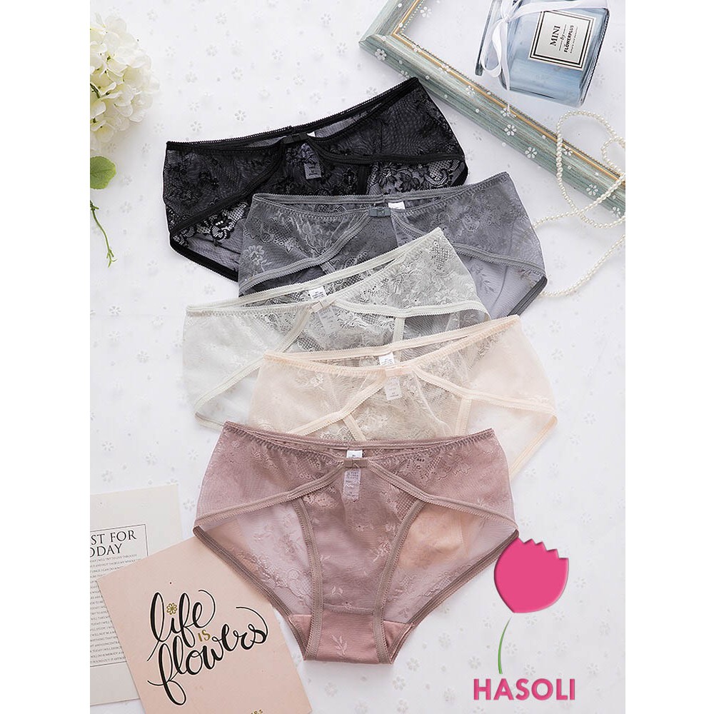 Quần Lót Nữ Ren Hoa Cao Cấp Vạt Chéo Siêu Đep S36