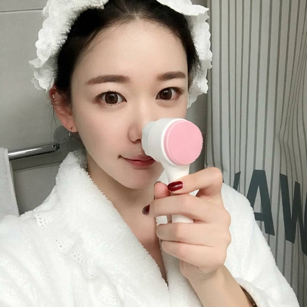 Dụng Cụ Cọ Rửa Mặt 2 Đầu Cầm Tay | BigBuy360 - bigbuy360.vn