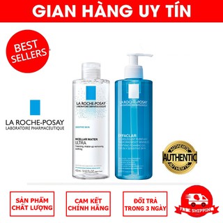 COMBO: Tẩy trang và sữa rửa mặt La Roche-Posay 400ml cho da dầu nhạy cảm