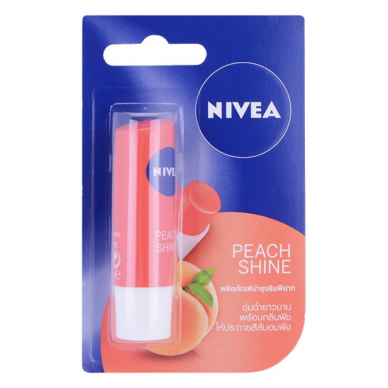Son dưỡng ẩm Nivea Peach Shine hương đào 4.8g