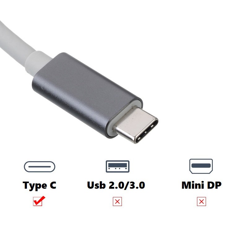 Cáp Chuyển Đổi Từ USB-C Sang USB 3.0/HDMI-Type C - Cáp chuyển tín hiệu Type C sang cổng HDMI + Usb 3.0