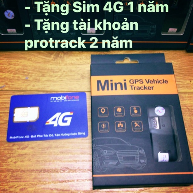 Định vị xe protrack vt02s siêu nhỏ tặng sim 4G 1 năm