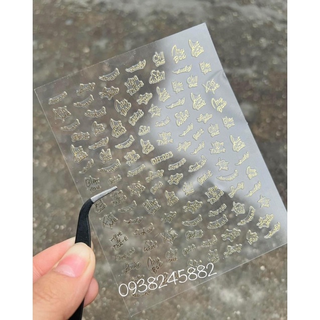 Sticker dán móng chữ ký