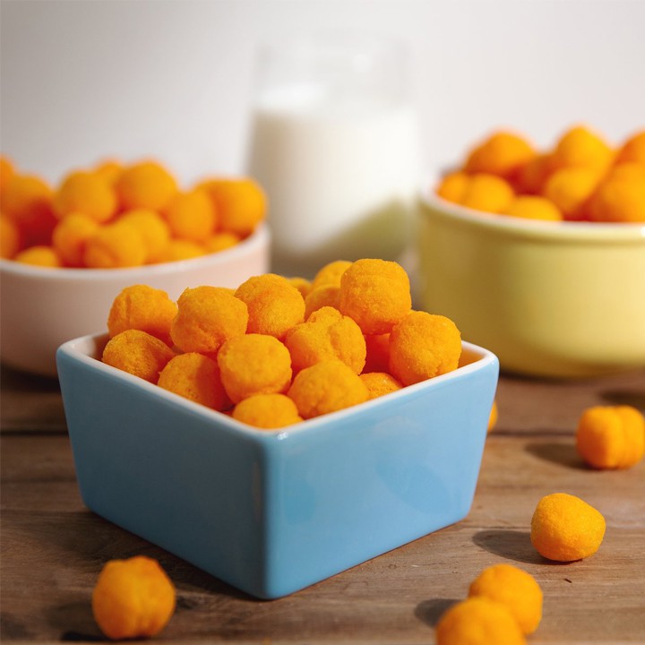 [Combo 2] Snack Phô Mai Viên Size Jumbo Cheddar Cheese Ball No Brand 370g