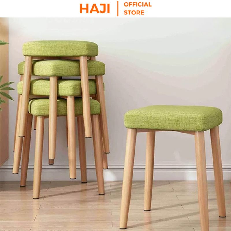 Ghế ăn chân gỗ màu sắc hiện đại phù hợp với mọi bàn ăn thương hiệu HAJI E03