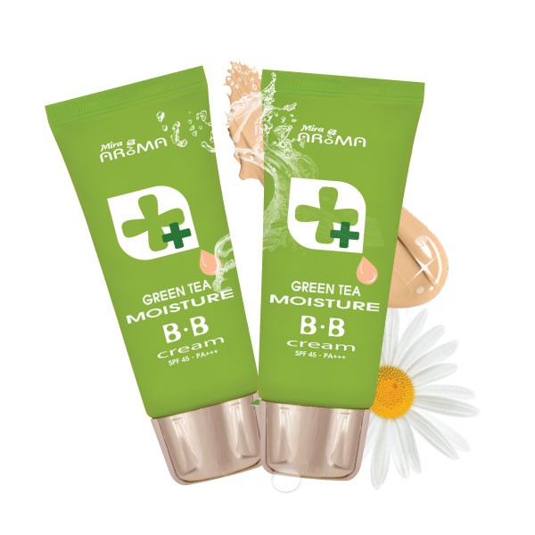 Kem nền đa năng trà xanh Mira Aroma Prime Green Tea B.B Cream