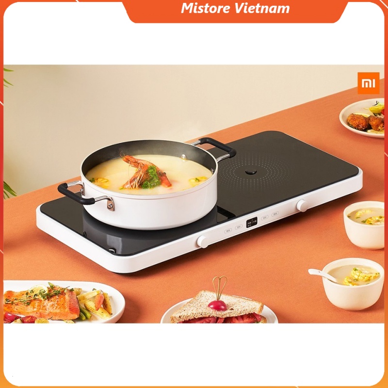 Bếp Từ Đôi chính hãng Xiaomi Mijia MDCLD01ACM Kèm Chảo Nướng Tiện Lợi Kết Nối APP Thông Minh