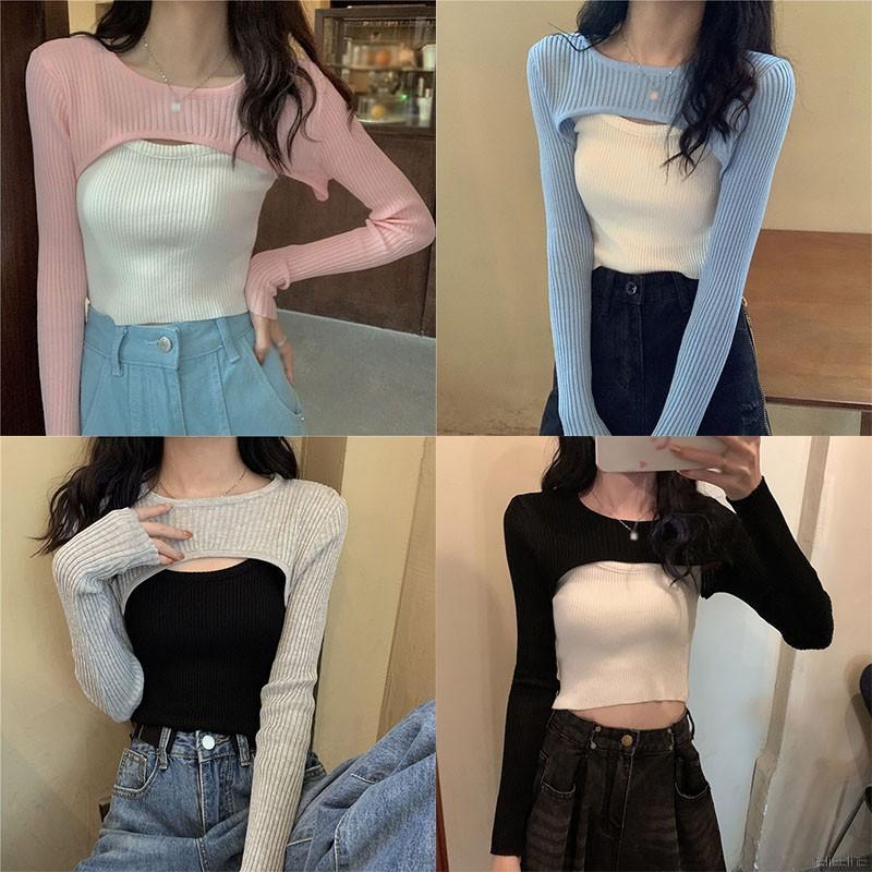 Áo Dệt Kim Nữ Thiết Kế Đơn Giản Lạ Mắt Thời Trang Mùa Thu