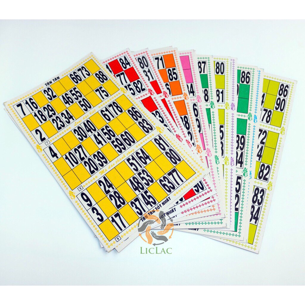 Hộp trò chơi cờ giải trí Lô Tô 90 số hàng Việt Nam - Bộ đồ chơi Cờ LOTO hộp giấy giá rẻ