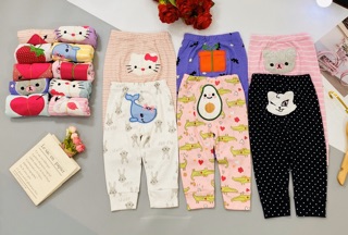 Set 5 quần dài mông thú cho bé